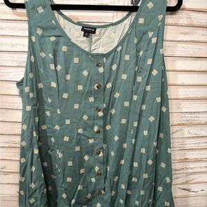 Torrid Size 2 (18/20) Teal Geometric Sleeveless Blouse